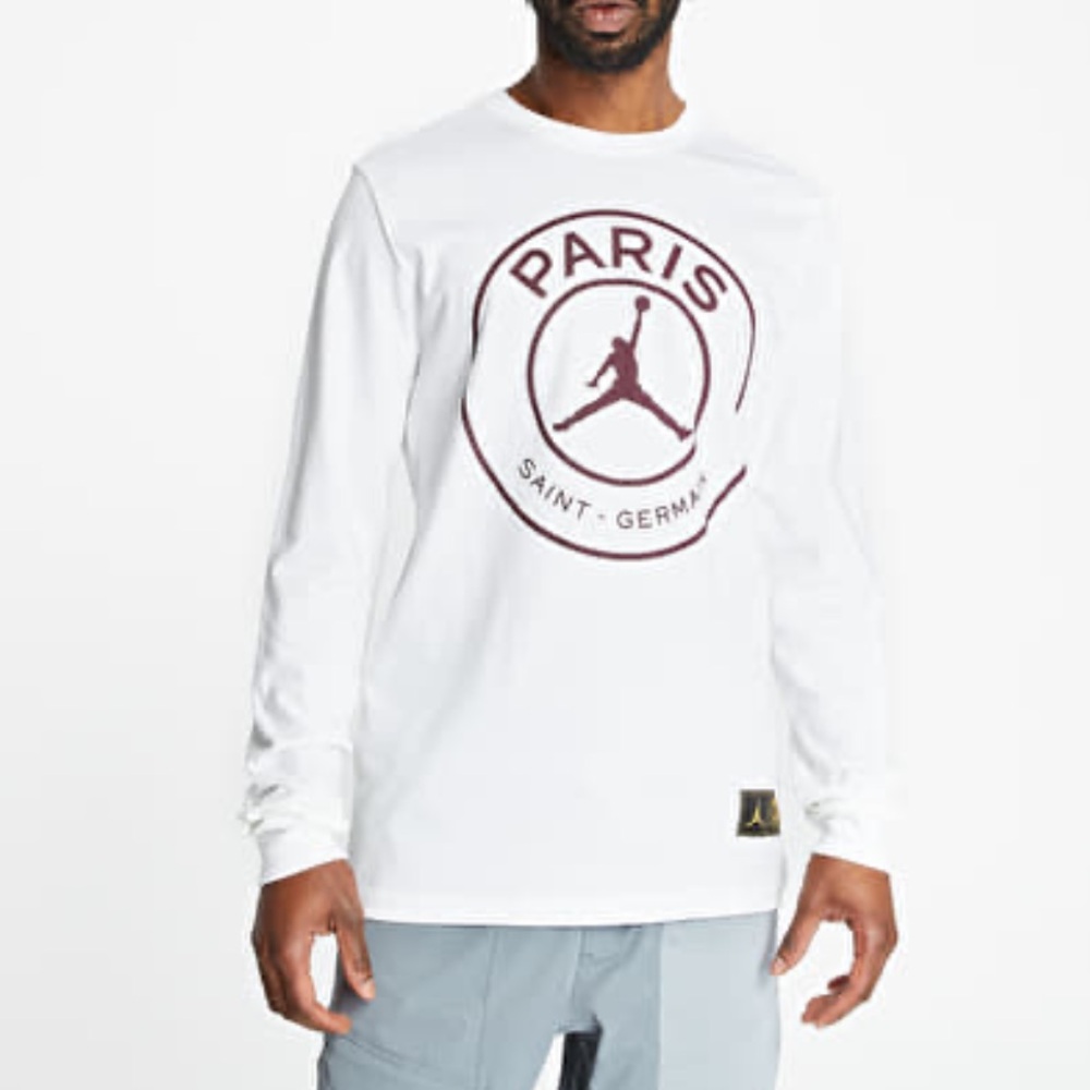 Nike Jordan Paris Saint-Germain PSG Long Sleeve T-Shirt Size Large CK9781-100